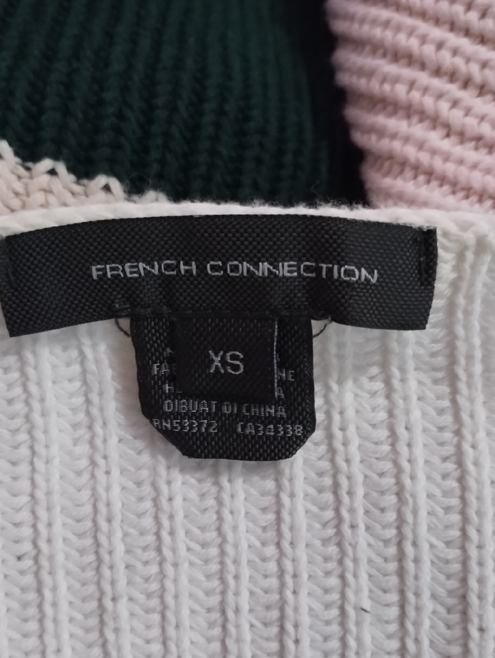 French Connection EUC Millie Mozart Stripe Knit Sweater Women's Size XS - Picture 2 of 3